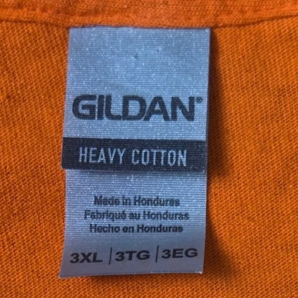 Gildan T-Shirt Mens 3XL Orange Houston Crush City Astronaut Baseball Graphic Tee